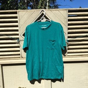 Turquoise vintage crewneck t shirt with pocket